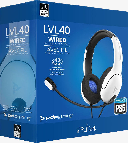 Auriculares Gaming Pdp Lvl 40 Wired Stereo Blanco ( PS5 - /PS4) Auriculares Gaming Pdp Lvl 40 Wired Stereo Blanco ( PS5 - /PS4)